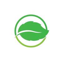 Tree leaf vector logo design, eco friendly concept