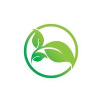 Tree leaf vector logo design, eco friendly concept