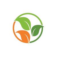 Tree leaf vector logo design, eco friendly concept