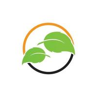 Tree leaf vector logo design, eco friendly concept