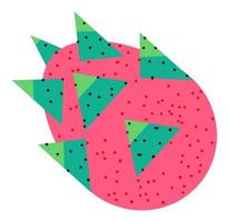 Dragon fruit, pitahaya or strawberry pear piece vector