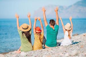 Young family on vacation have a lot of fun photo