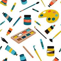 Pinceles y herramientas para pintar y dibujar instrumentos vector