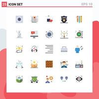 25 Creative Icons Modern Signs and Symbols of stationary tools sports security gdpr Editable Vector Design Elements