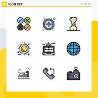 9 Creative Icons Modern Signs and Symbols of file environment broken ecology energy Editable Vector Design Elements