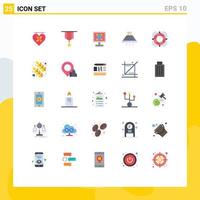 Set of 25 Vector Flat Colors on Grid for exhaust cooking plain hood program Editable Vector Design Elements