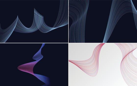 colección de conjunto de patrones de líneas mínimas geométricas vector