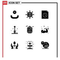 9 Creative Icons Modern Signs and Symbols of exercise transportation arcade transport recreation Editable Vector Design Elements