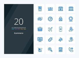 20 Ecommerce Blue Color icon for presentation vector