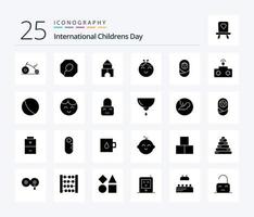 Baby 25 Solid Glyph icon pack including toy. baby. baby. toy. rc vector