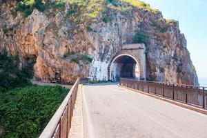 Famous fiordo di furore beach seen from bridge. photo