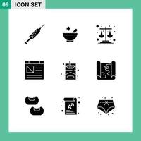 9 Creative Icons Modern Signs and Symbols of hobby smoke balance website computer Editable Vector Design Elements