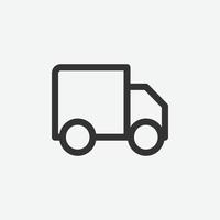 Delivery vector icon. Black truck icon. shipping delivery truck linear, vector illustration.