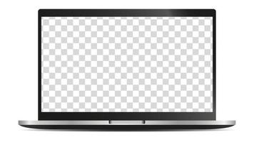 laptop screen mockup with blank screen for your design. laptop isolated on white background vector