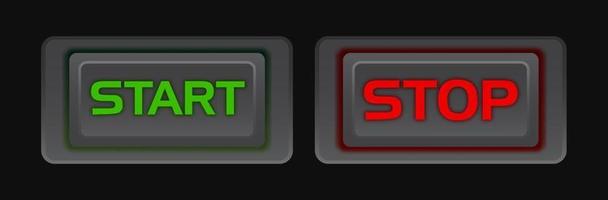 Start Stop On Off Button 3d Vector Illustration