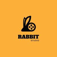 logotipo de estudio de conejo vector