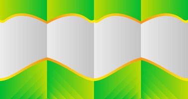 Abstract background representing a grid of folded paper in green and yellow. vector