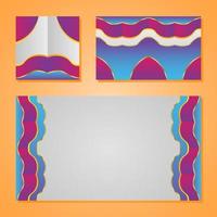 illustration of a set of banners. luxury background with purple and blues. vector