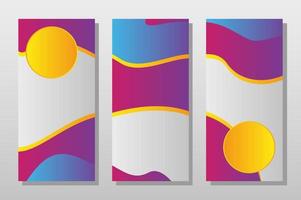 conjunto de tarjetas de visita y pancartas. ilustración de fondo abstracto eps10 vector