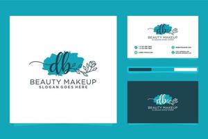 Initial DB Feminine logo collections and business card templat Premium Vector