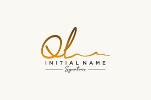 Initial QL signature logo template vector. Hand drawn Calligraphy lettering Vector illustration.