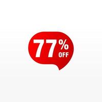 77 discount, Sales Vector badges for Labels, , Stickers, Banners, Tags, Web Stickers, New offer. Discount origami sign banner.