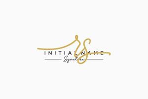 Initial RS signature logo template vector. Hand drawn Calligraphy lettering Vector illustration.