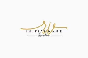 Initial RV signature logo template vector. Hand drawn Calligraphy lettering Vector illustration.