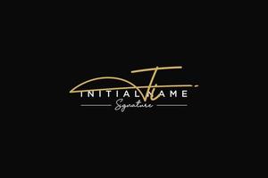 Initial TI signature logo template vector. Hand drawn Calligraphy lettering Vector illustration.