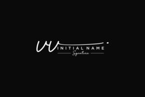 Initial VV signature logo template vector. Hand drawn Calligraphy lettering Vector illustration.