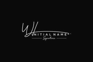 Initial WI signature logo template vector. Hand drawn Calligraphy lettering Vector illustration.