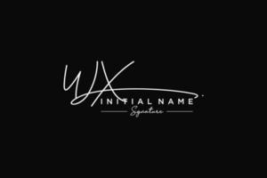 Initial WX signature logo template vector. Hand drawn Calligraphy lettering Vector illustration.