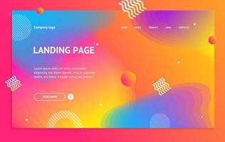 Abstract Modern Design Landing Web Page Template. Vector