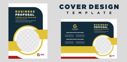 company profile cover template layout design or brochure cover template design vector