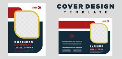 company profile cover template layout design or brochure cover template design vector
