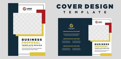 company profile cover template layout design or brochure cover template design vector