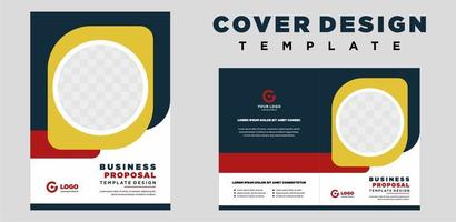 company profile cover template layout design or brochure cover template design vector