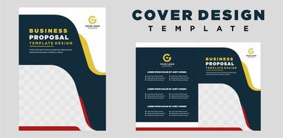 company profile cover template layout design or brochure cover template design vector