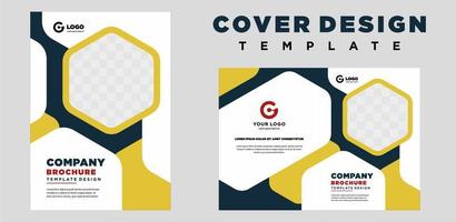 company profile cover template layout design or brochure cover template design vector