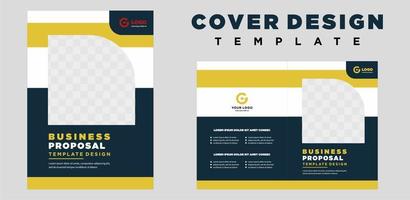 company profile cover template layout design or brochure cover template design vector