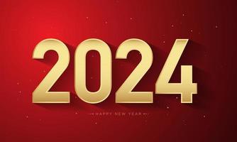 2024 Happy New Year Background Design. vector