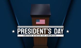 President's Day Background Design. vector