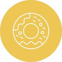 Donut Line Circle Background Icon vector