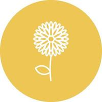 Chrysanthemum Line Circle Background Icon vector