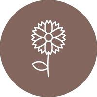 Chamomile Line Circle Background Icon vector