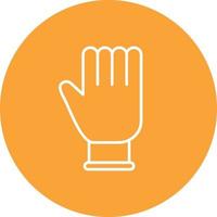 Rubber Gloves Line Circle Background Icon vector