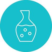 Decanter Line Circle Background Icon vector