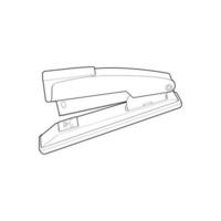 stapler in line art vector style, isolated on white background. stapler in line art vector style for coloring book.