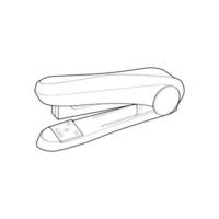 stapler in line art vector style, isolated on white background. stapler in line art vector style for coloring book.