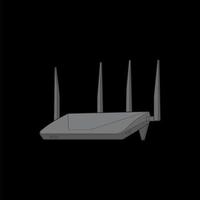 Router vector art. Vector Art isolated on black background for coloring book.